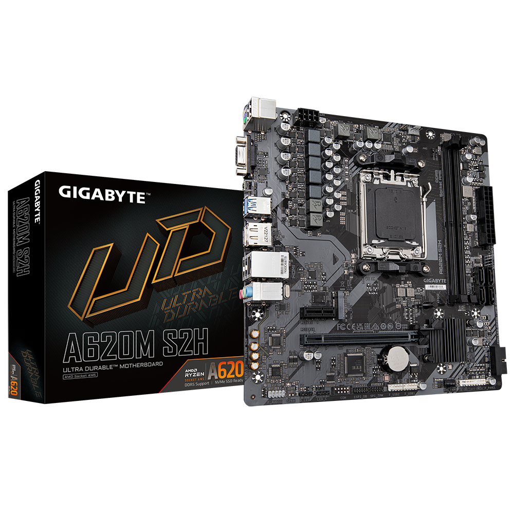 Image of Gigabyte A620M S2H motherboard AMD A620 Socket AM5 micro ATX