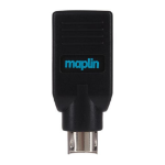 Maplin MAPCUS12 cable gender changer PS/2 USB-A 2.0 Black