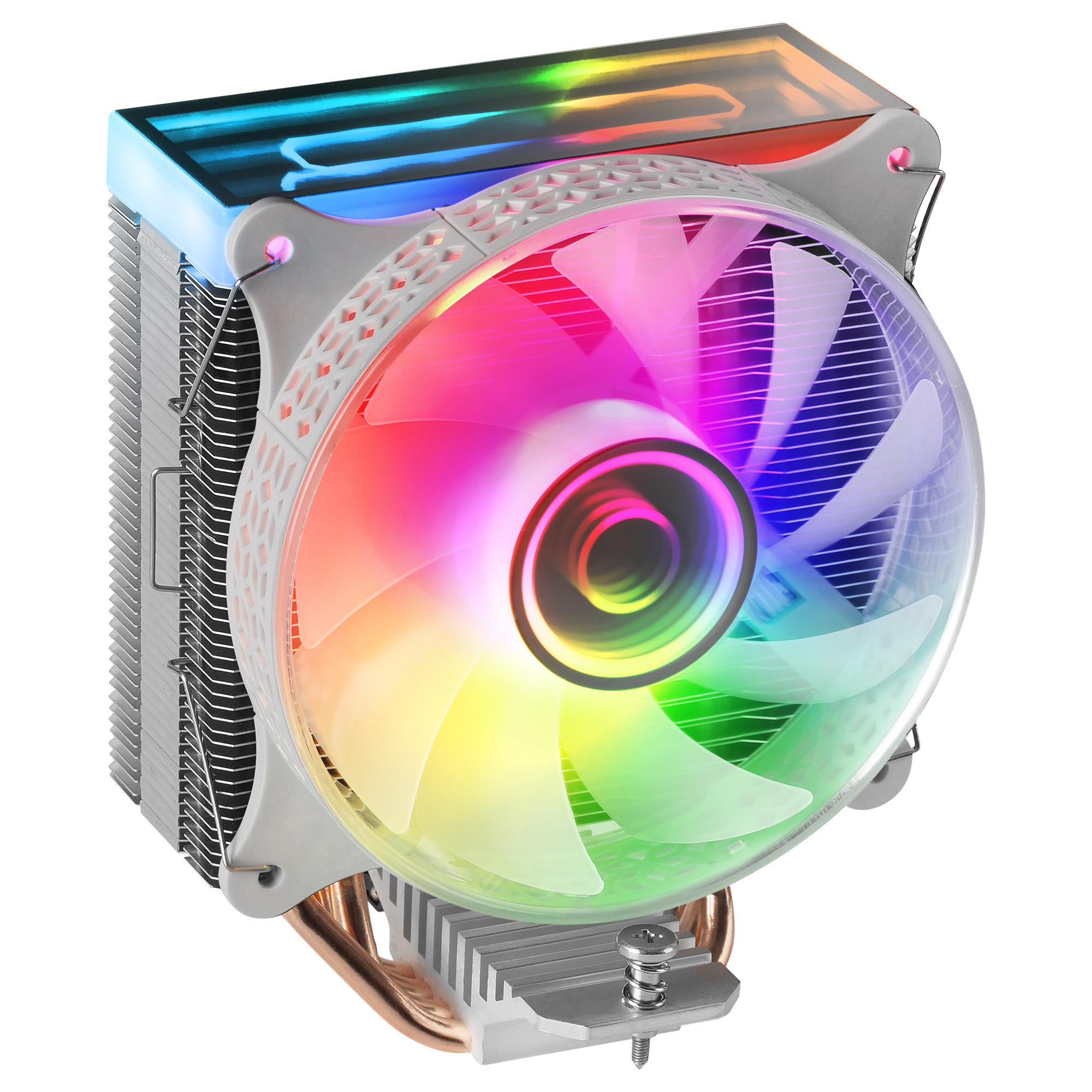 Mars Gaming MCPU-VR White CPU Heatsink Dual Infinity Mirror ARGB 4 HCT