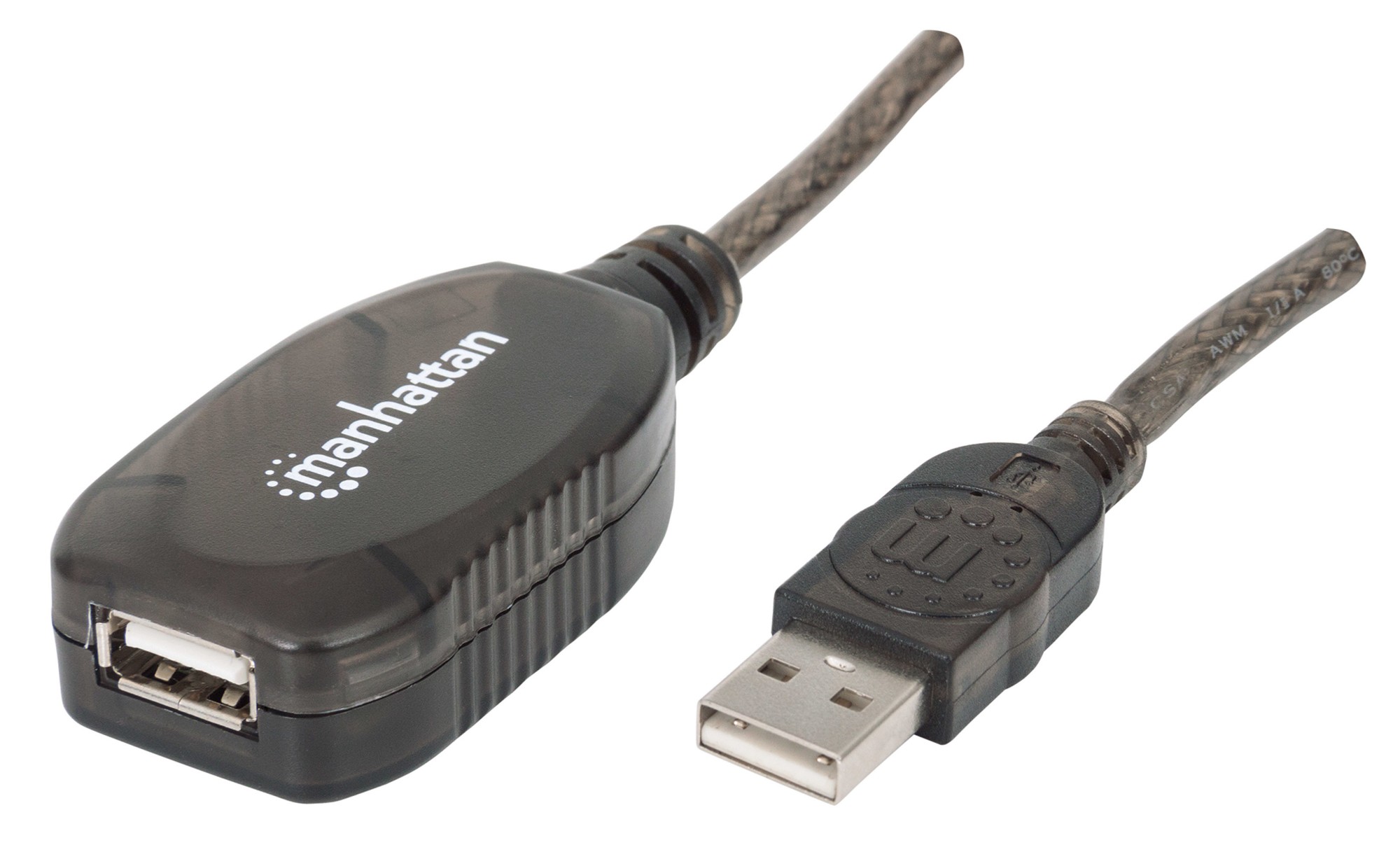 Photos - Cable (video, audio, USB) MANHATTAN USB-A to USB-A Extension Cable, 20m, Male to Female, Active, 150 
