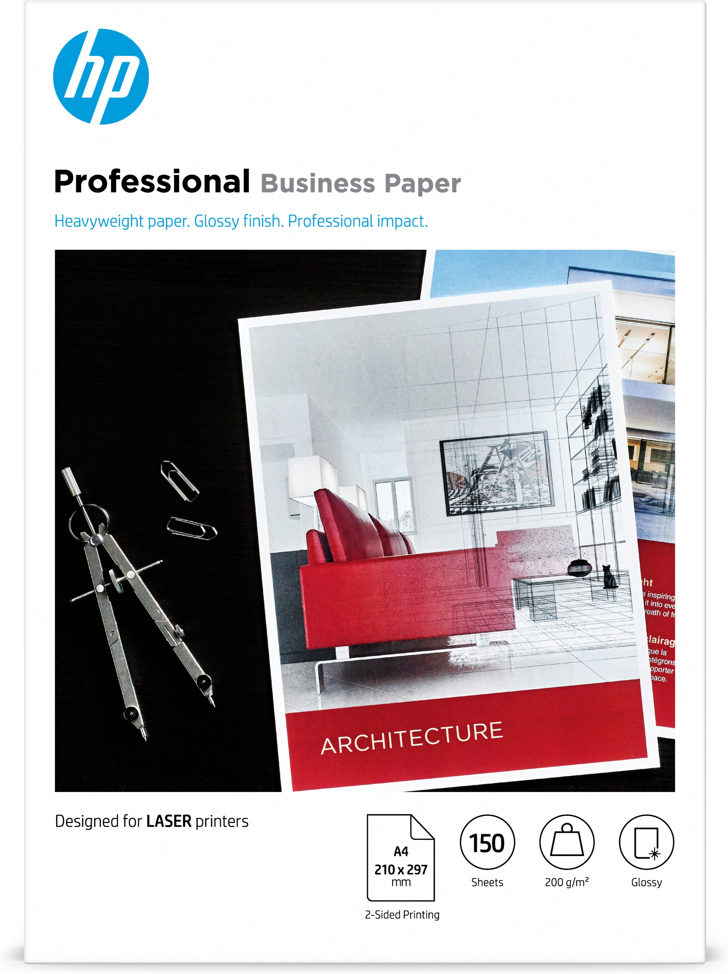 Image of HP Professional Business Paper Glossy 200 g/m2 A4 (210 x 297 mm)...