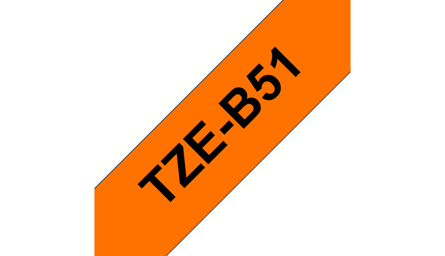 Brother TZE-B51 DirectLabel black on orange Laminat 24mm x 5m for Brother P-Touch TZ 3.5-24mm/HSE/36mm/6-24mm/6-36mm