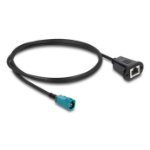 DeLOCK 90699 coaxial cable 1 m HSD Z RJ-45 Black, Blue