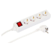 Microconnect MC-GRU0043WS power extension 3 m 4 AC outlet(s) Indoor White