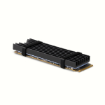 Axagon CLR-M2L6 computer cooling system M.2 NVMe SSD, Solid-state drive Heatsink/Radiatior Black 1 pc(s)