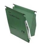 Rexel Crystalfile Classic `275` Lateral File 15mm Green (50)