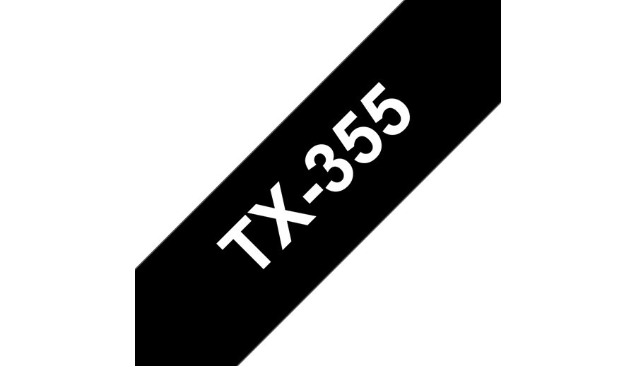 Brother TX-355 DirectLabel white on black 24mm x 15m for Brother P-Touch TX 6-24mm