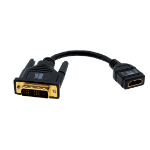 Kramer Electronics DVI-D (M) to HDMI (F) 0.3 m HDMI Type A (Standard) Black