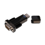 Microconnect USBADB9M cable gender changer USB 2.0 Serial Black