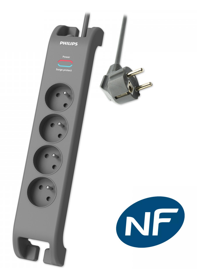 MCL SPN3140A/19 power extension 2 m 4 AC outlet(s) Indoor Grey
