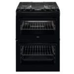 AEG 60cm Gas Cooker with Lid - Black