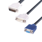 connektgear DVI to VGA Monitor Splitter Cable - DVI-I Male to DVI-D and VGA Females