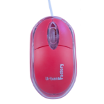 Urban Factory Cristal Mouse Optical USB 2.0, 800dpi, Internal Light, Red