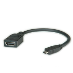 Value HDMI High Speed Cable + Ethernet, A - D, F/M 0.15m