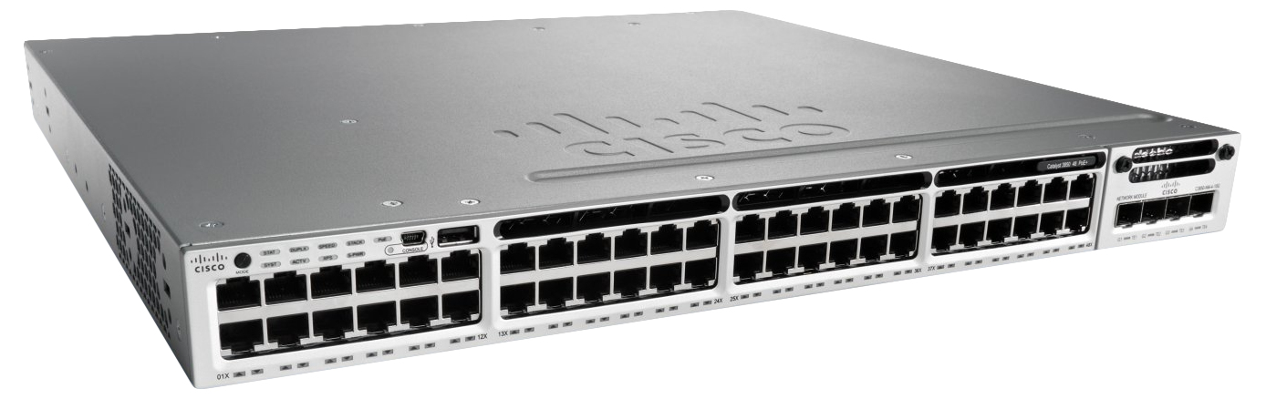 Cisco Catalyst WS-C3850-48T-S network switch Managed L3 Gigabit Ethernet (10/100/1000) Black, Grey