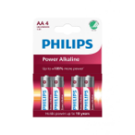 Philips Power Alkaline AA Batteries Pack of 4