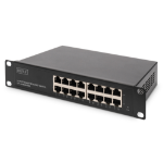 Digitus DN-80115 nätverksswitchar Ohanterad Gigabit Ethernet (10/100/1000) 1U Svart