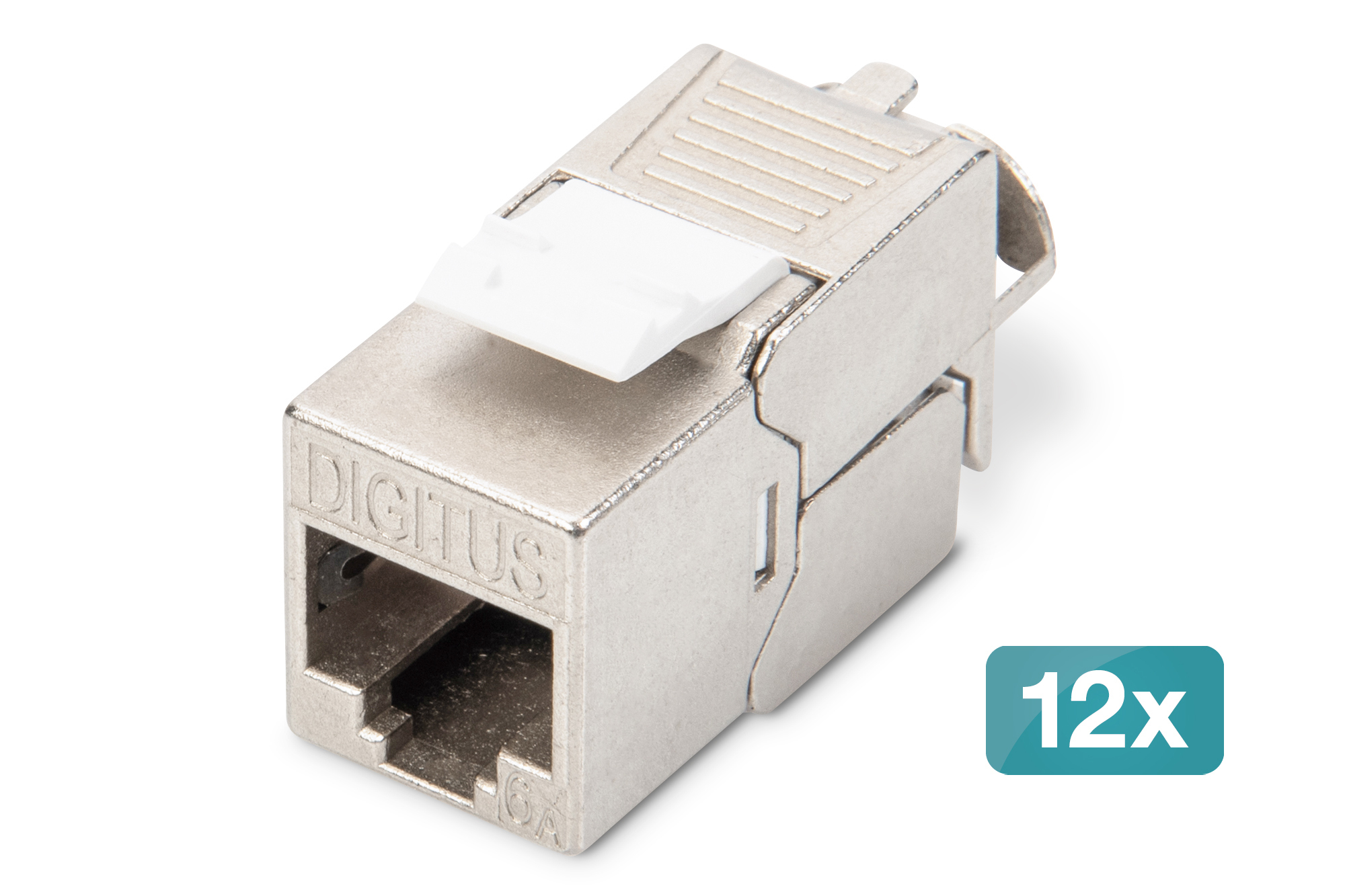 Digitus CAT 6A Keystone module, shielded, tool-free mounting connection - 12 pcs.