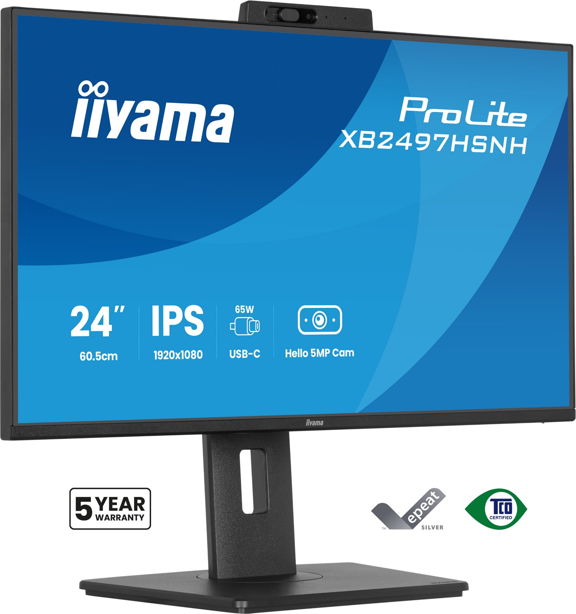 Iiyama Black Prolite Xb2497hsnh-B1 24In Ips Lcd 4Ms 1920X1080 350Cd/M2 Hdmi