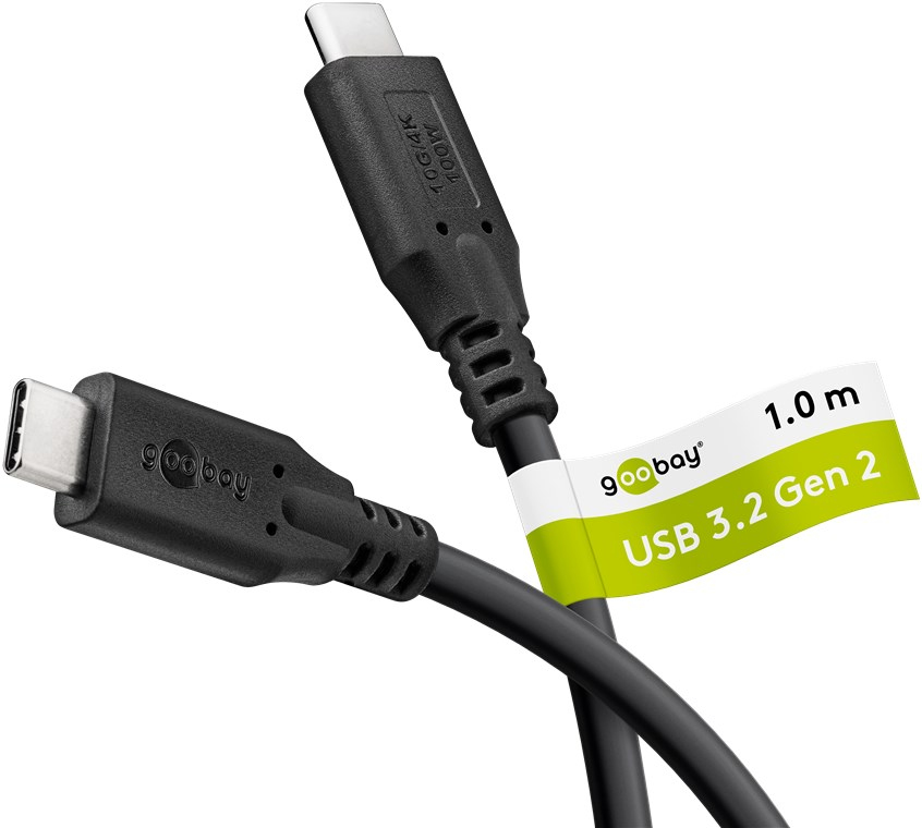 Goobay 74200 USB Cable USB 3.2 Gen 1 (3.1 Gen 1) 1 M USB C Black