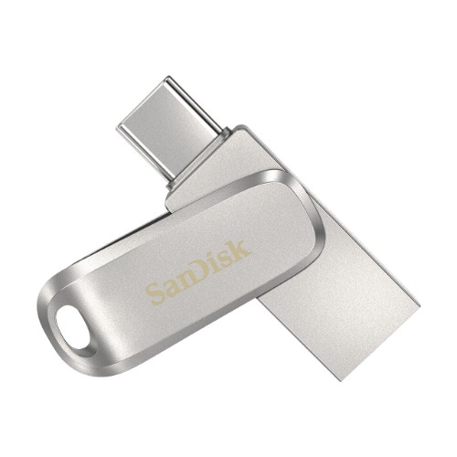SanDisk Ultra Dual Drive Luxe USB flash drive 64 GB USB Type-A / USB Type-C 3.2 Gen 1 (3.1 Gen 1) Stainless steel