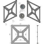 Ergonomic Solutions KIOSK ADAPTER PLATE FOR VESA