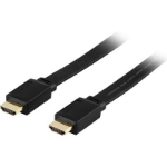 Deltaco HDMI-1020F HDMI-kabel 2 m HDMI Typ A (standard) Svart