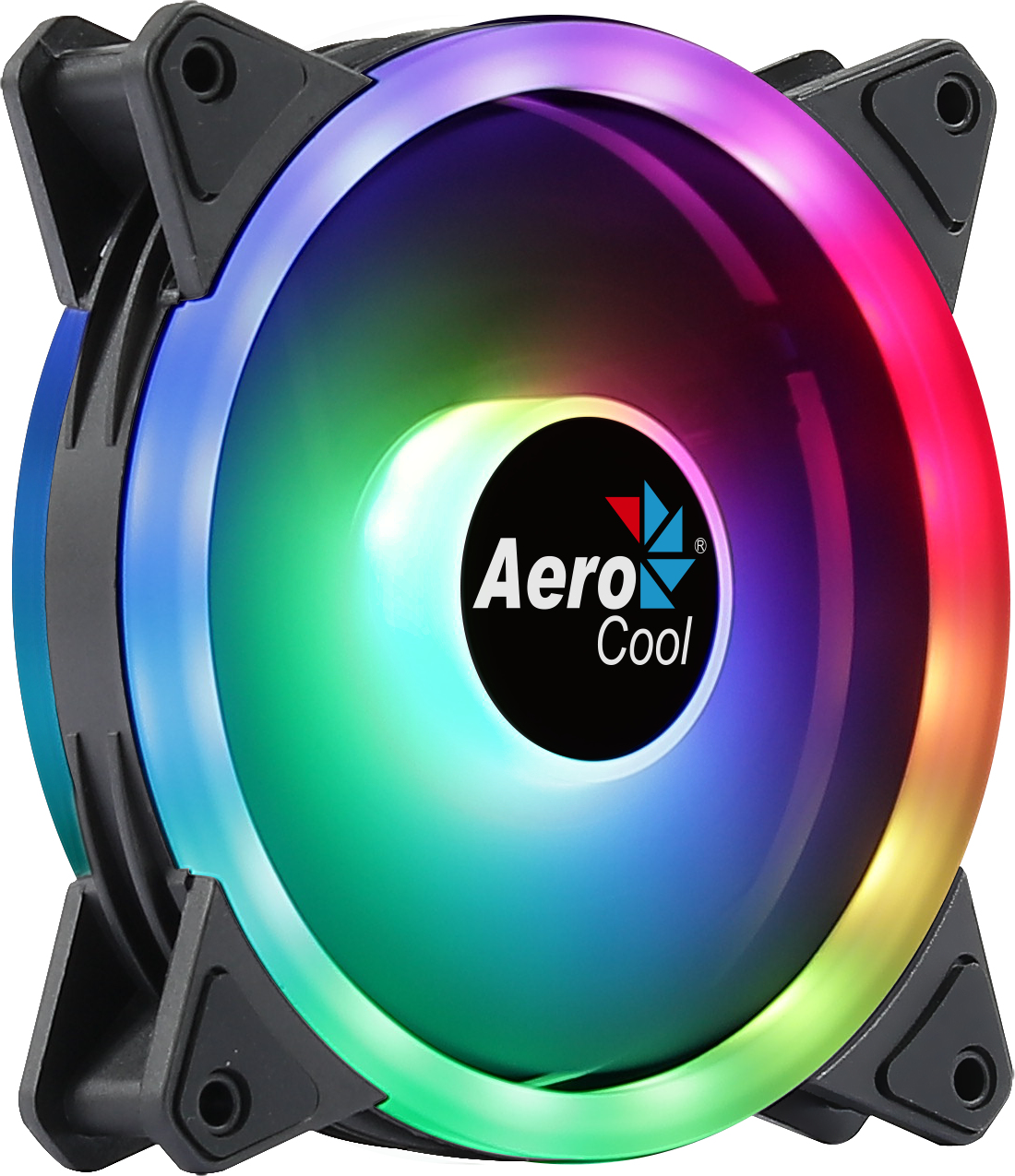 Image of Aerocool DUO12 PC Fan 12cm ARGB LED Dual Ring Antivibration 6 Pins...