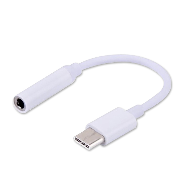 Savio AK-35 White 0.12 m USB C 3.5mm mobile phone cable