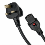 FDL 2M UK MAINS CABLE - UK PLUG TO LOCKING IEC C13 SOCKET