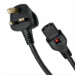 FDL 2M IEC LOCK CABLE - UK PLUG TO LOCKING IEC C13 SOCKET