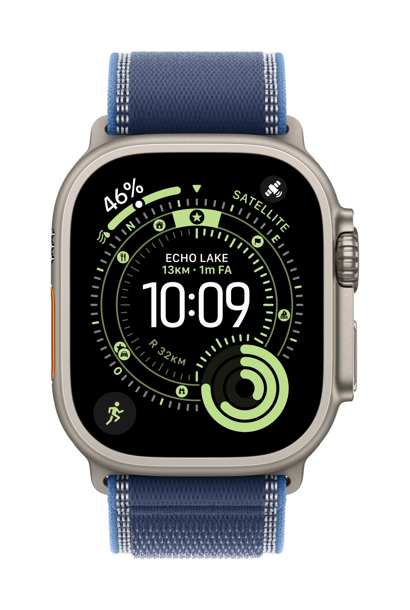 Apple MG9Q4ZM/A smart wearable accessory Band Blue Titanium. Polyester