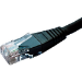 Cablenet 0.3m Cat5e RJ45 Black U/UTP PVC 24AWG Flush Moulded Booted Patch Lead