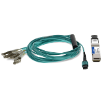 AddOn Networks QSFP-40G-SR4-4LC-2M-AO InfiniBand/fibre optic cable MPO 4x LC MMF Aqua colour