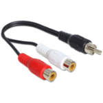 DeLOCK 84493 audio kabel 0,2 m RCA 2 x RCA Zwart