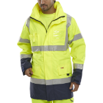 BEESWIFT Two Tone Breathable Traffic Jacket Saturn Yellow / Navy 5XL