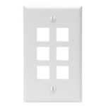 Leviton 41080-6WP wall plate/switch cover White