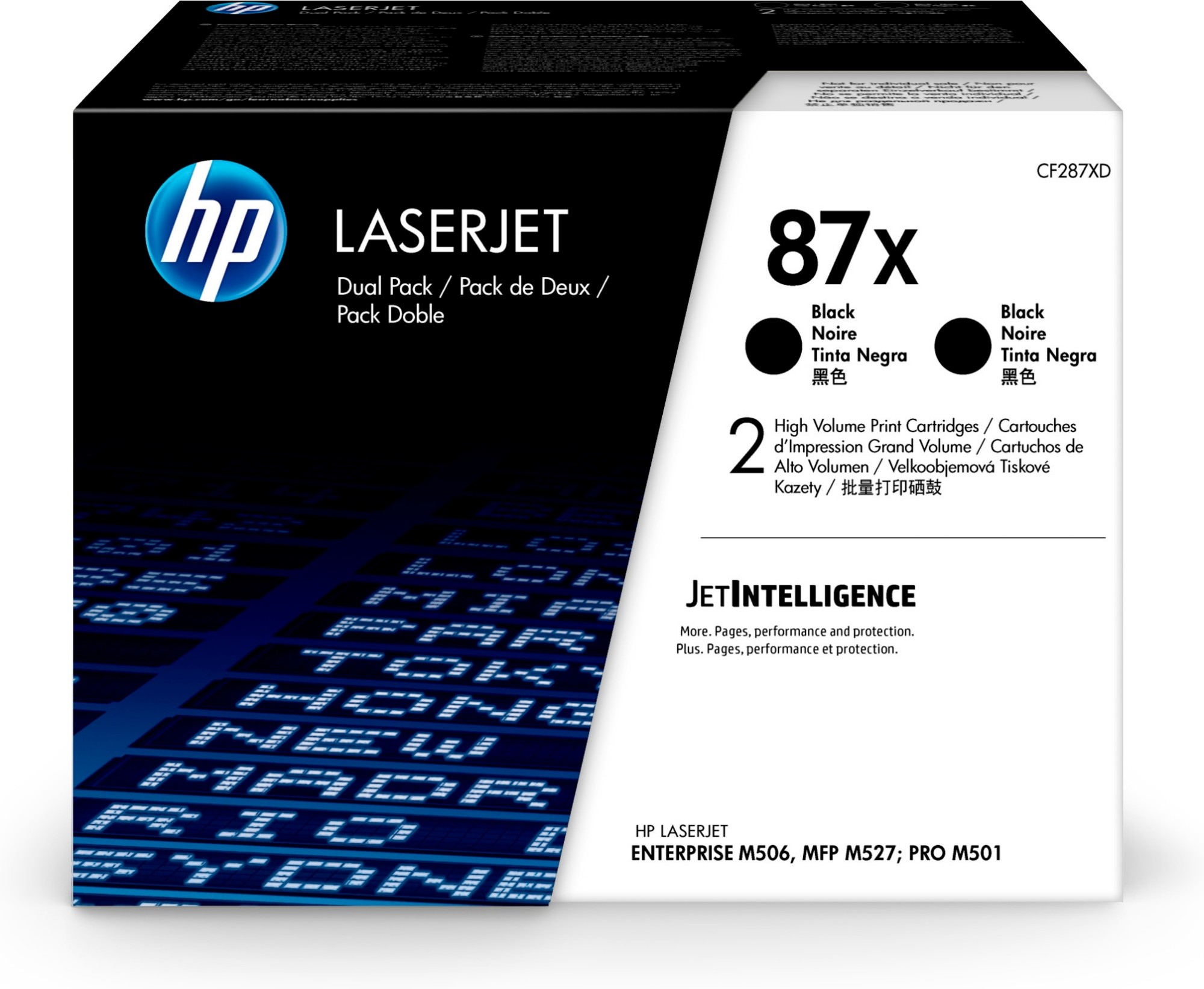 HP CF287XD/87X Toner cartridge high-capacity twin pack, 2x18K pages ISO/IEC 19752 Pack=2 for HP LaserJet M 506