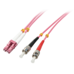 Lindy 46352 fibre optic cable 3 m LC ST OM4 Pink