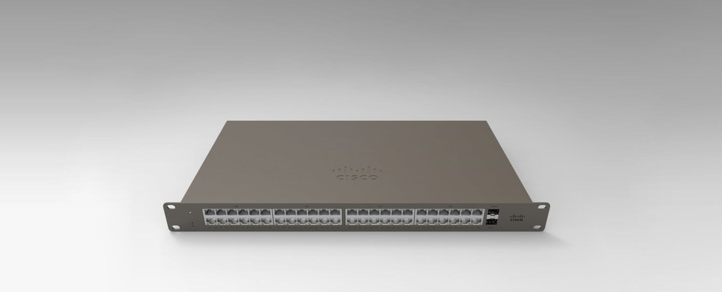Cisco Meraki GS110-48-HW-UK network switch Managed Gigabit Ethernet (10/100/1000) 1U Grey
