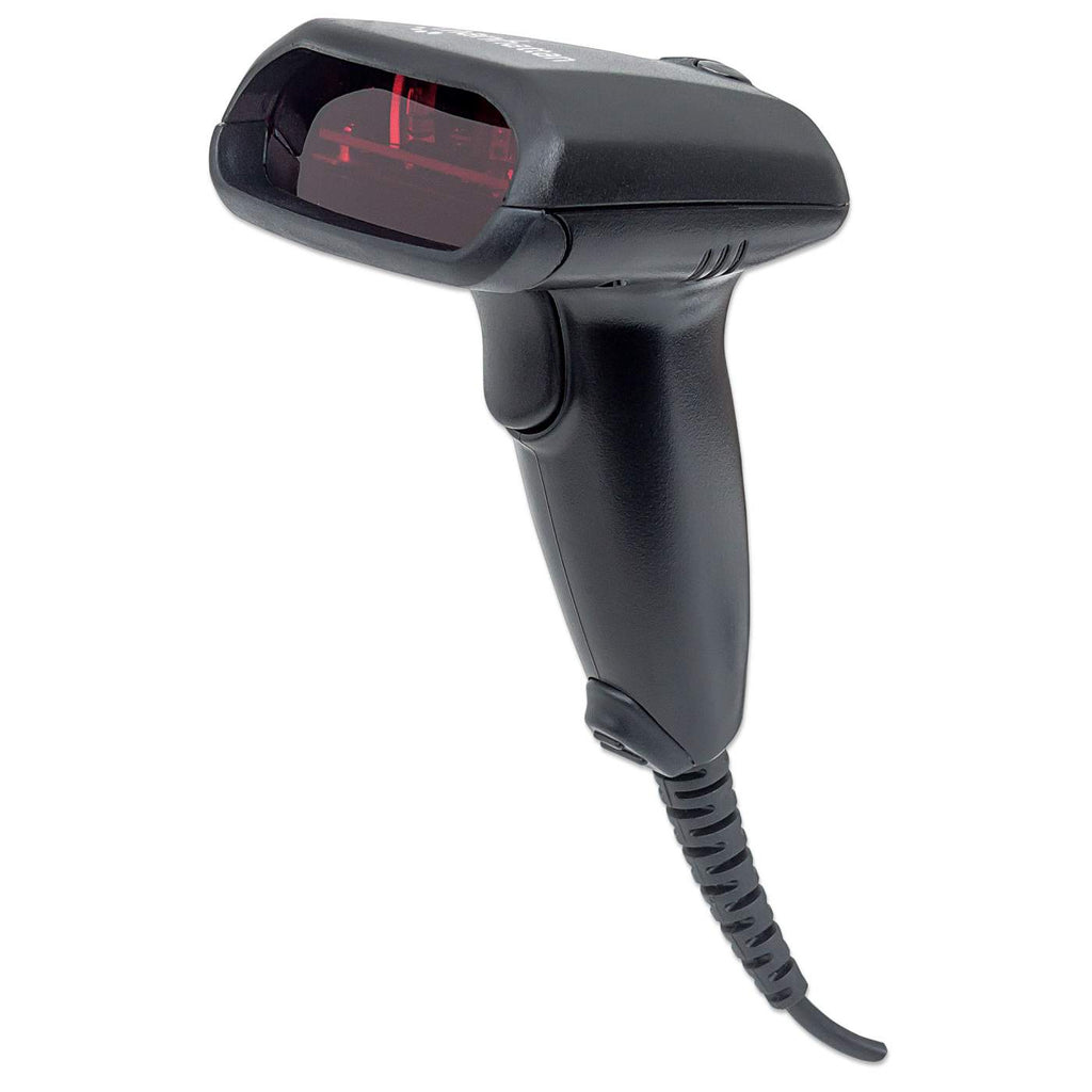 Image of Manhattan Laser Handheld Barcode Scanner, USB, 300mm Scan Depth,...