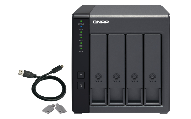 QNAP TR-004/64TB-IW storage drive enclosure 2.5/3.5" HDD/SSD enclosure Black