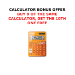 Canon LS123KMOR METALLIC ORANGE 12 DIGIT DESKTOP CALCULATOR - BUY 9 GET 1 FREE
