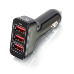 C2G Smart 3-Port USB Car Charger, 4.8A Output