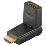 Goobay HDMI Adapter 180°, gold-plated, Black