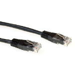 ACT Zwarte 1 meter LSZH U/UTP CAT6A patchkabel met RJ45 connectoren