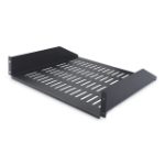 StarTech.com 2U Vented Server Rack Shelf, 16in (41.5cm) Mounting Depth, Cantilever Tray For 19" Rack/Cabinet, SPCC Steel, Max 44lb/20kg, Includes Cage Nuts/Screws