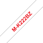 Brother MK-222BZ DirectLabel red on white 9mm x 8m for Brother P-Touch M 9-12mm
