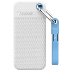 Verbatim Pocket SSD USB 3.2 Gen 2 1TB White/Light Blue incl. two rubber sleeves