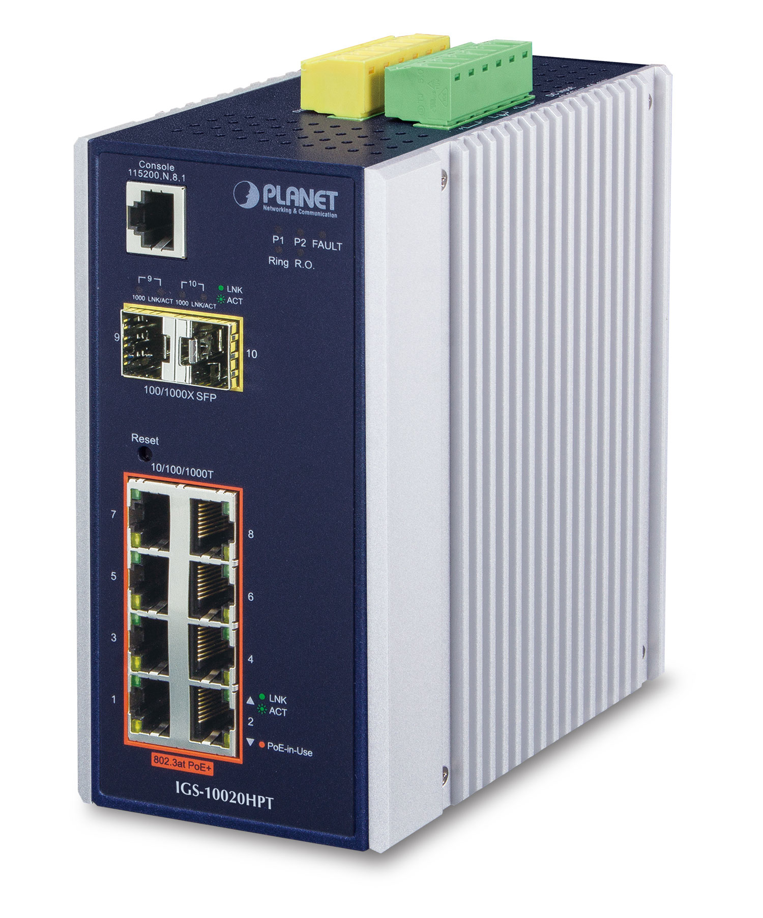 Image of PLANET IGS-10020HPT network switch Managed L2+ Gigabit Ethernet...
